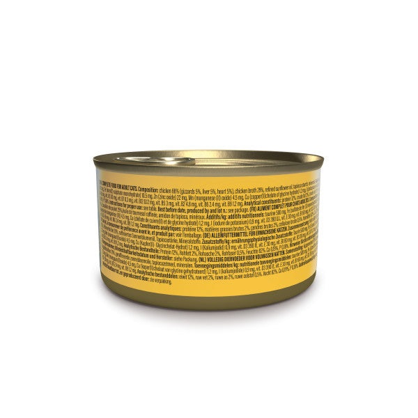 Schesir After Dark Filetti di Pollo in Brodo - Alimento Umido Completo per Gatti Adulti - Lattina da 80 g