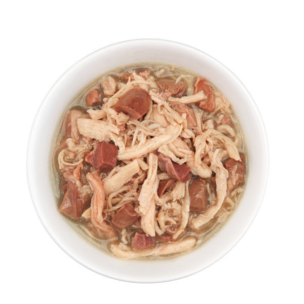 Schesir After Dark Alimento Umido per Gatti Adulti - Filetti di Pollo e Anatra in Brodo - 80 g - Alto Contenuto di Proteine, Grain Free