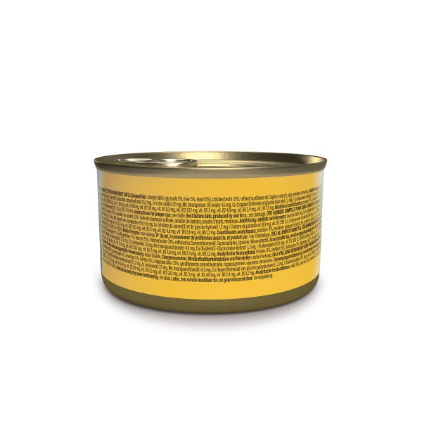 Schesir After Dark Paté di Pollo - 80 g - Alimento Completo Grain Free per Gatti Adulti con Cuori, Fegatini e Ventrigli