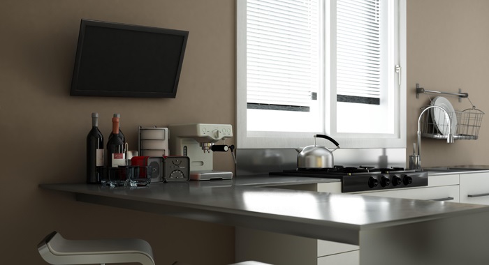 Meliconi CME ET400 - Supporto inclinabile da parete per TV da 40'' a 55'', VESA 200-400, Max 30kg, Nero, Made in Italy