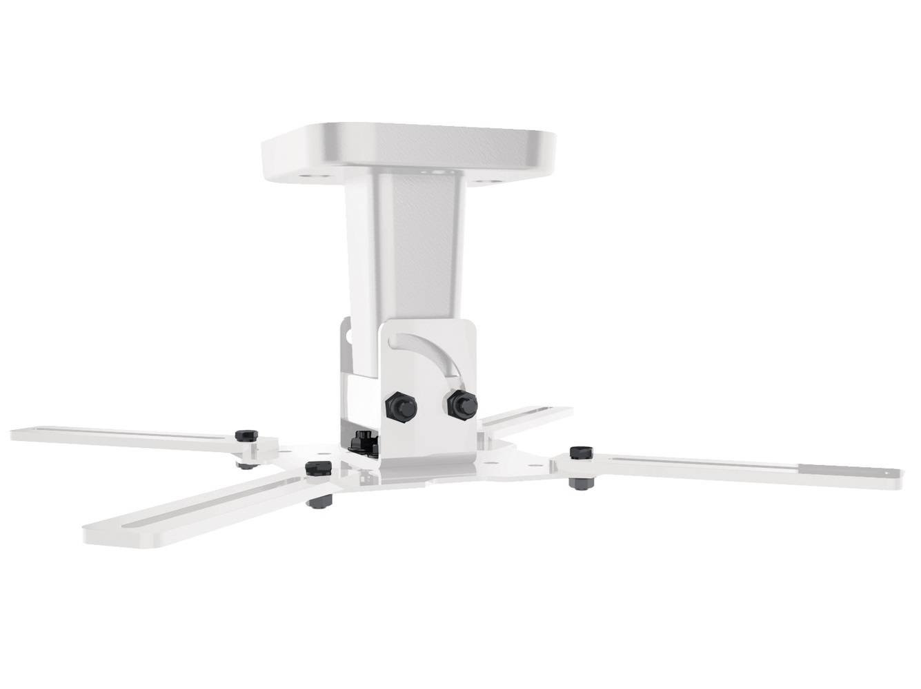 Meliconi PRO 100 Supporto da Soffitto per Videoproiettore Bianco - Portata Max 15 Kg, Rotazione 360°, Inclinazione 0-45°
