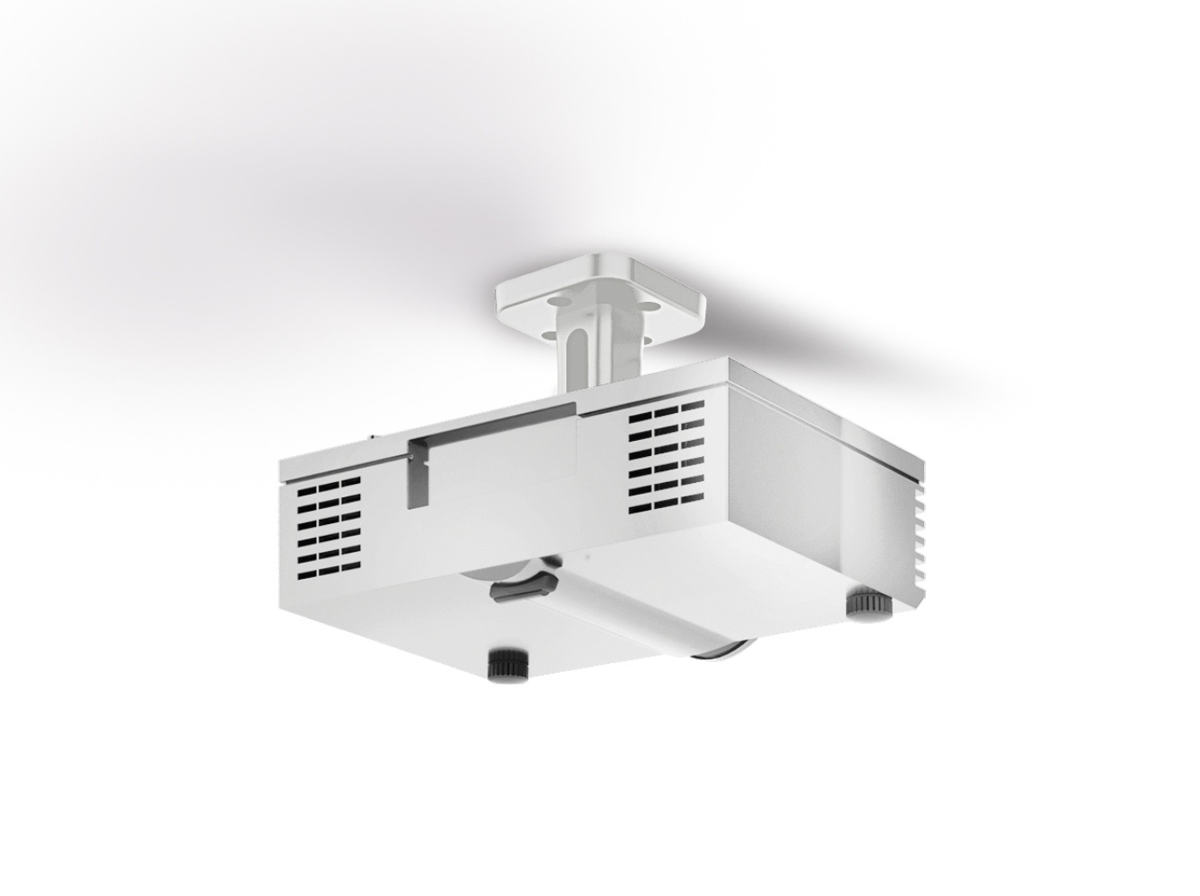 Meliconi PRO 100 Supporto da Soffitto per Videoproiettore Bianco - Portata Max 15 Kg, Rotazione 360°, Inclinazione 0-45°