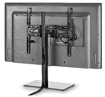 Meliconi Stand 400 Supporto TV da Tavolo Nero - Per TV da 32 a 55 pollici, Portata 30 kg, Inclinazione e Rotazione