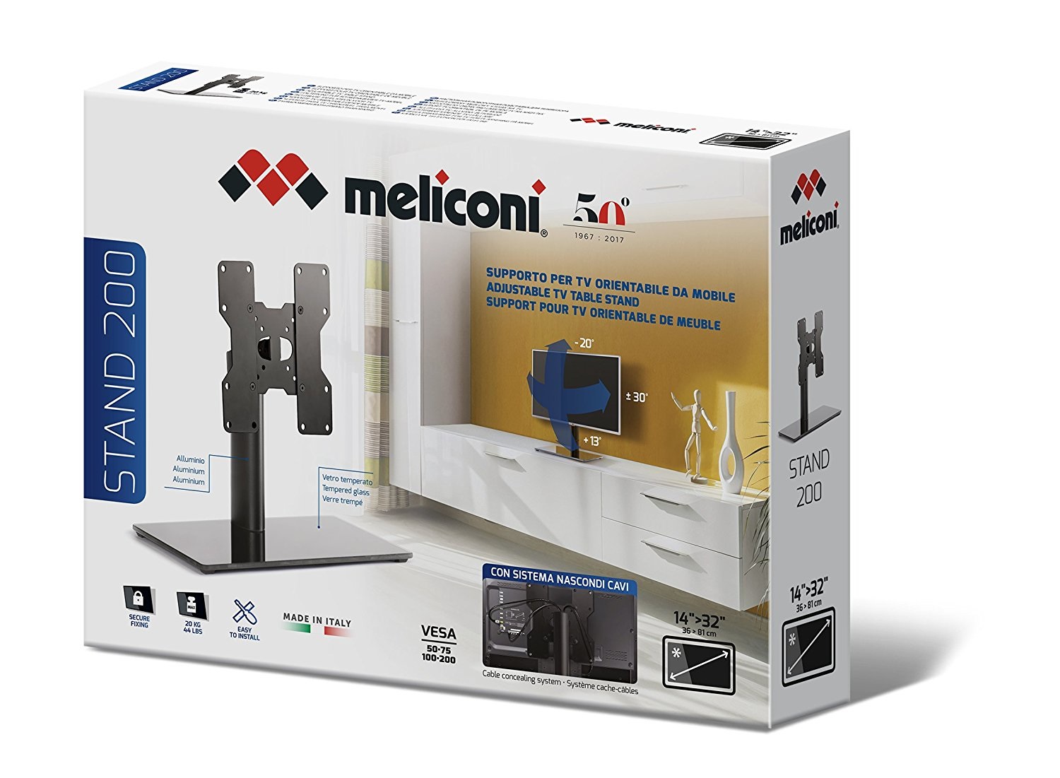Meliconi Stand 200 Supporto TV da Tavolo 14-40