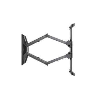 Meliconi 400 SDRP PLUS Supporto TV a Muro Doppio Braccio per TV da 32'' a 82'' - VESA 200-300-400, Portata Massima 55 Kg, Nero