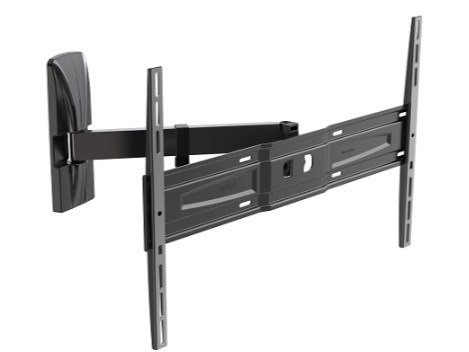 Meliconi SlimStyle Plus 600 SR - Supporto da Parete Ultra Sottile per TV 50''-82'', Orientabile, VESA 300-400-600, Colore Nero