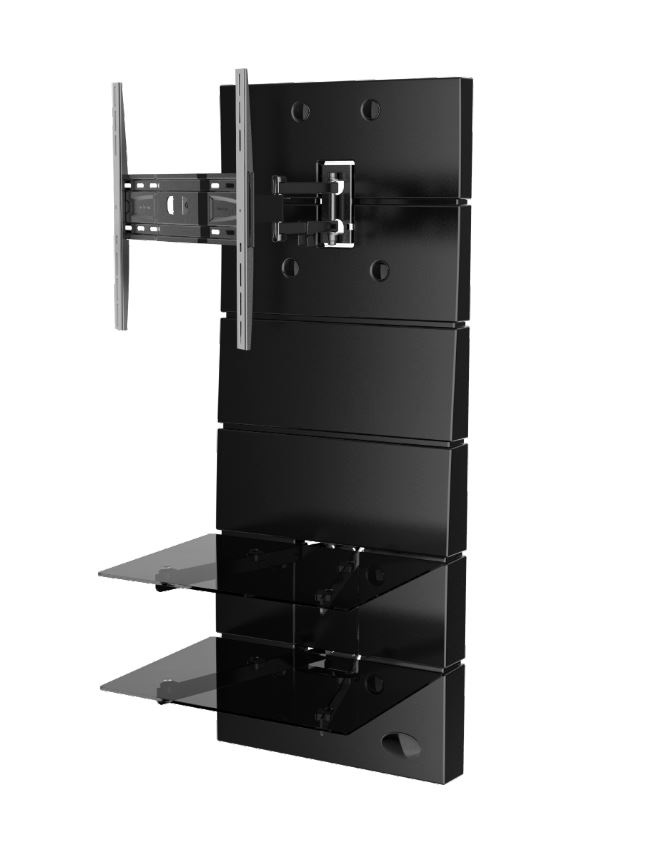Meliconi GHOST Design 3500 Rotation Nero Matt Supporto da Muro per TV da 32