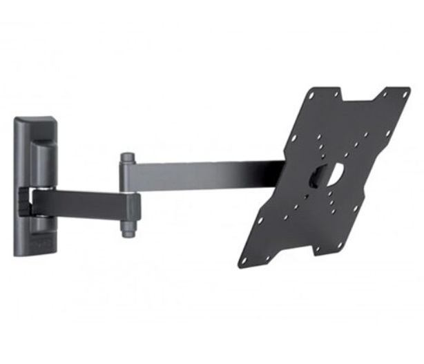 Meliconi FLATSTYLE FDR200 - Supporto TV Parete a Doppia Rotazione per TV da 26 a 45 pollici, Attacco VESA 50-75-100-200, Portata 25 Kg, Made in Italy, Nero