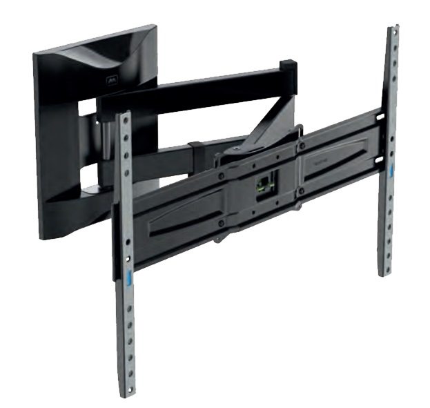 Meliconi Slimstyle Plus 600 SDR - Supporto TV da muro per TV 50''-82'', Portata 40 kg, Inclinazione verticale e Rotazione orizzontale, Nero