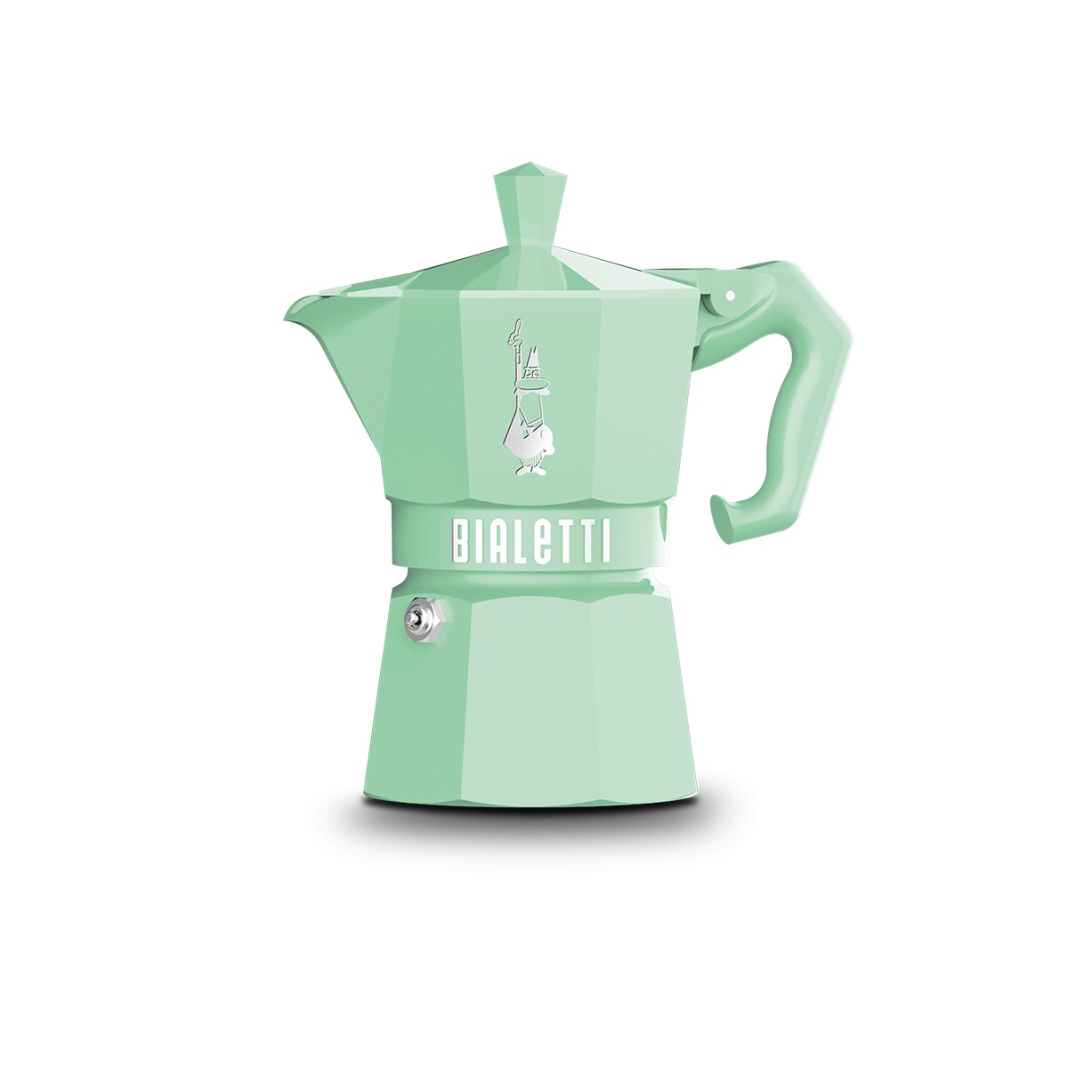Bialetti Moka Exclusive Verde 6 Tazze in Alluminio - Design Vintage con Manico Retrò e Guarnizione in Silicone