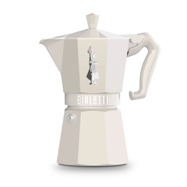 Bialetti Moka Exclusive Crema 6 Tazze - Caffettiera in Alluminio con Guarnizione in Silicone e Design Vintage