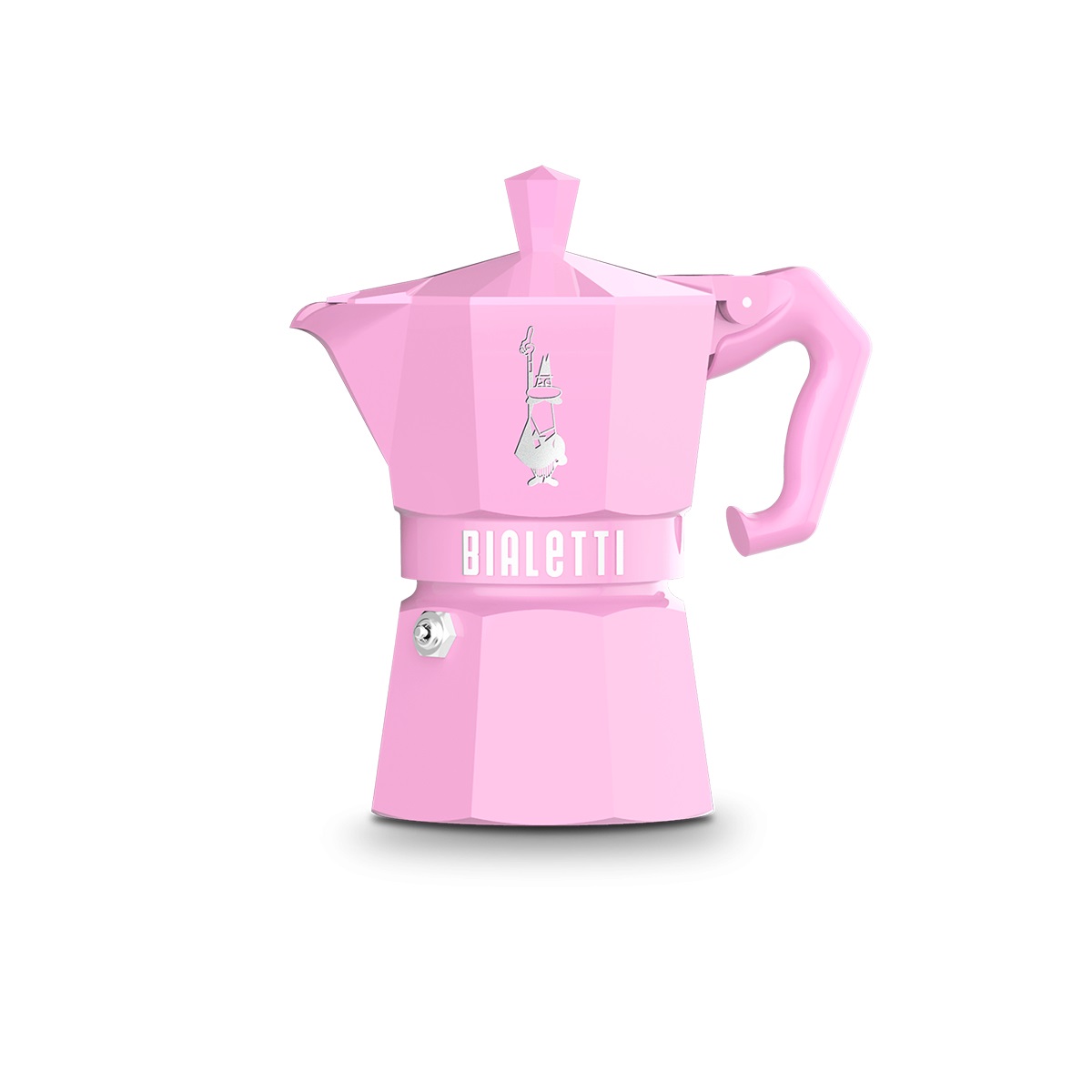 Bialetti Moka Exclusive 3 Tazze Rosa - Design Vintage con Manico Retrò e Guarnizione in Silicone