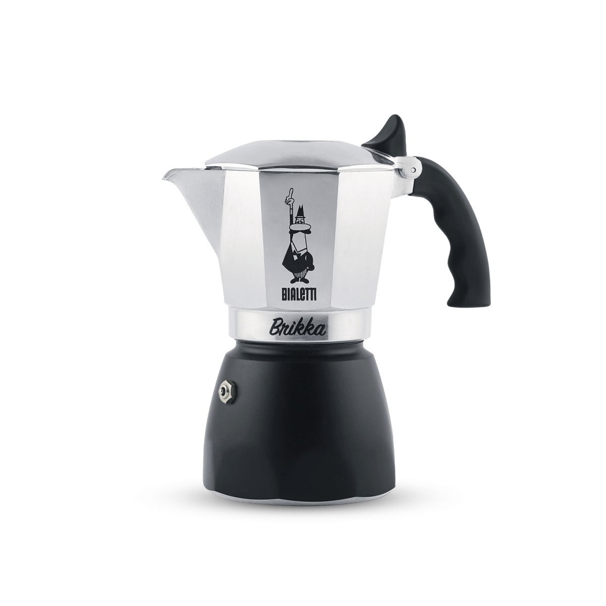 Bialetti Caffettiera New Brikka 2023, 2 Tazze, Espresso Cremoso come al Bar, Alluminio, Manico Antiscottatura, Design Elegante
