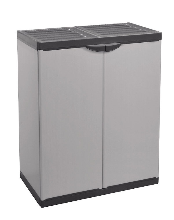 Mongardi Armadio Modulare Basso in PVC con 2 Ante e 1 Ripiano - Dimensioni 68x40x85 cm