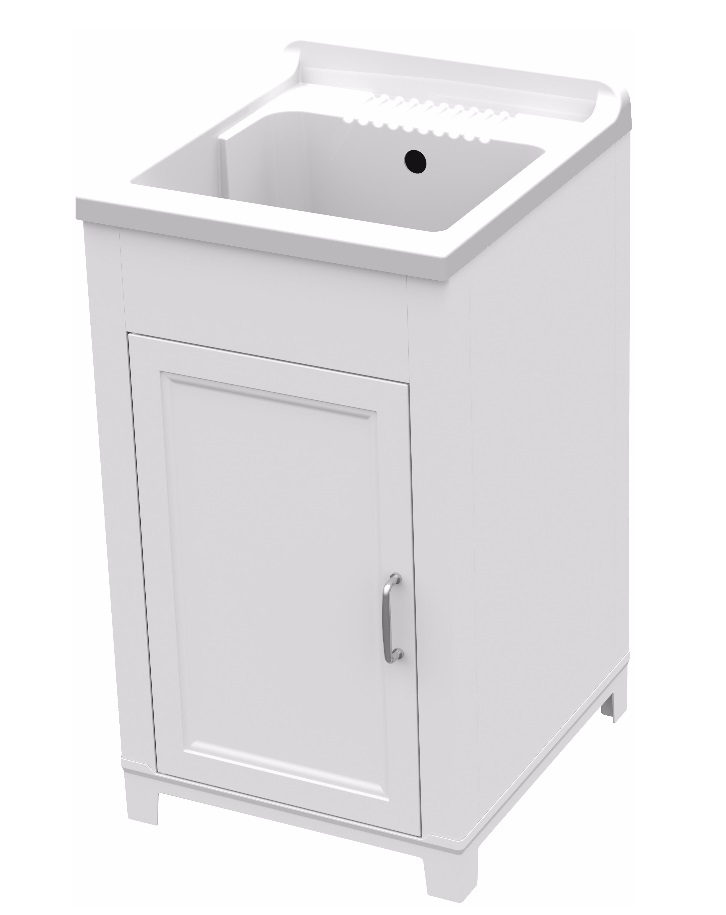 Mongardi Mobile Lavatoio in Resina 45x50 cm con Anta Singola, Resistente agli Acidi e Agenti Atmosferici