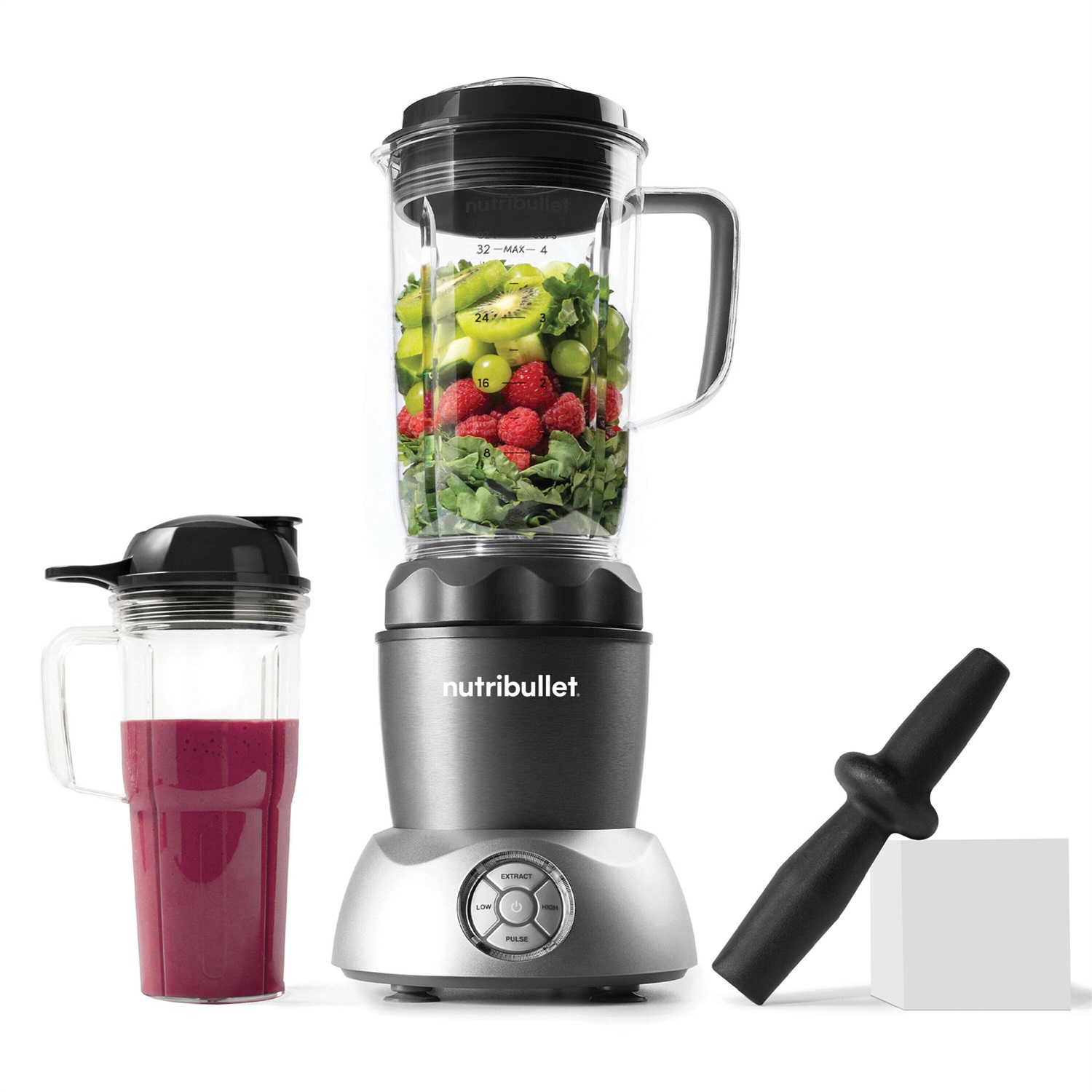 NutriBullet Select NB200DG Frullatore 1000W 0.9L Grigio scuro con lame in acciaio inox e tritaghiaccio