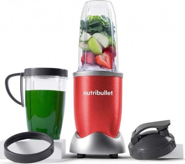 NutriBullet NB907R Frullatore per cottura 0,9 L 900 W Rosso e Argento con accessori inclusi