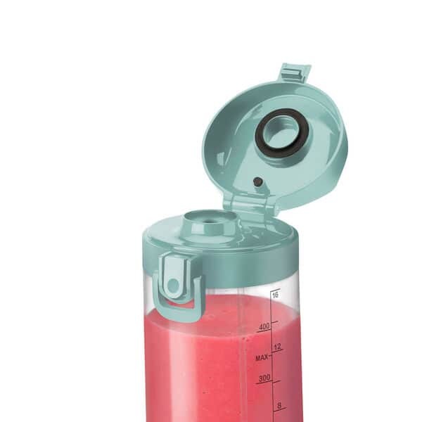 NutriBullet Portable Frullatore Portatile 0,475 L Azzurro con Funzione Pulsante, Tritaghiaccio, Batteria 2000mAh e Caricatore USB-C