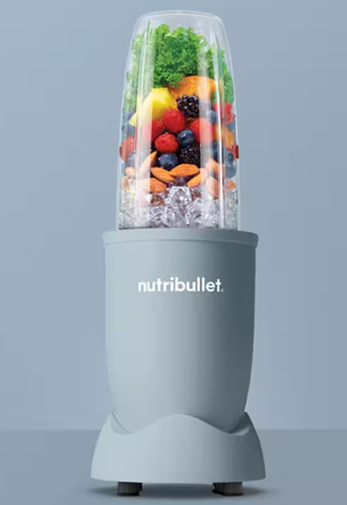 NutriBullet NB907MASL Frullatore 0,9 L 900 W Blu con Caraffa da 700 ml e Coperchi - Frullatore per Sportivi