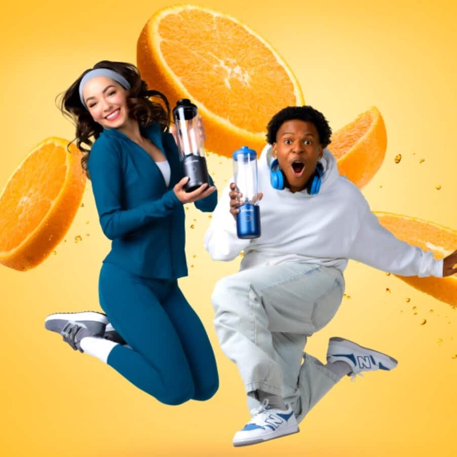 Nutribullet NBP013BL Frullatore Portatile Blu con Coperchio, Lame Rimovibili, Ricarica USB-C e Capacità di 590ml