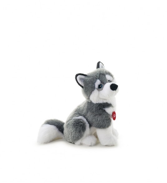 Trudi Peluche Husky Markus M - 35 cm, Grigio e Bianco, Morbido e Realistico