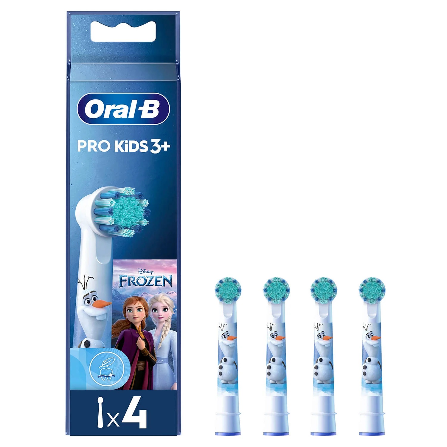 Oral-B Kids Pro 3 Testine di Ricambio Frozen - Confezione da 4 Pezzi, Setole Extra Morbide