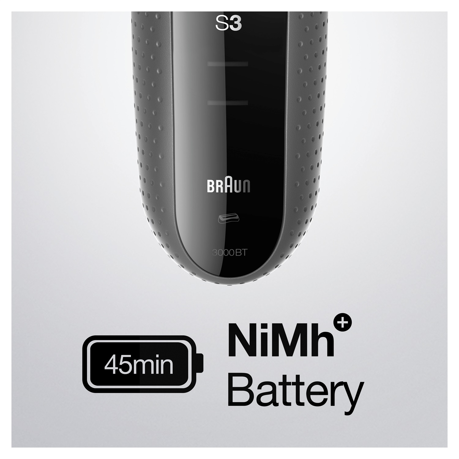 Braun Series 3 3000BT Rasoio Elettrico 3 in 1 con 5 Pettini, Wet&Dry, Nero/Grigio