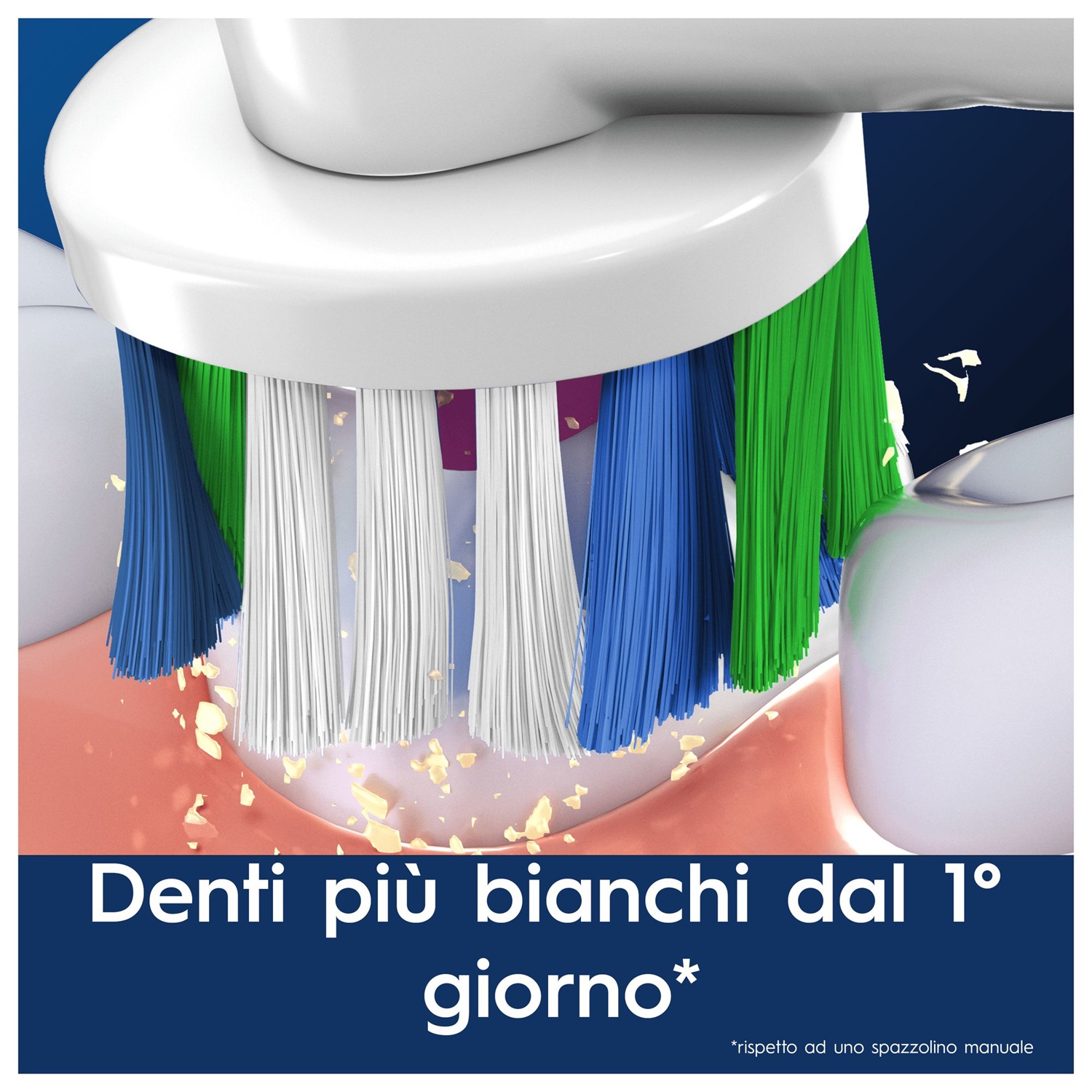 Oral-B Pro 3D White Testine di Ricambio, 3 Pezzi - Coppetta Lucidante e Setole a X per Pulizia Profonda