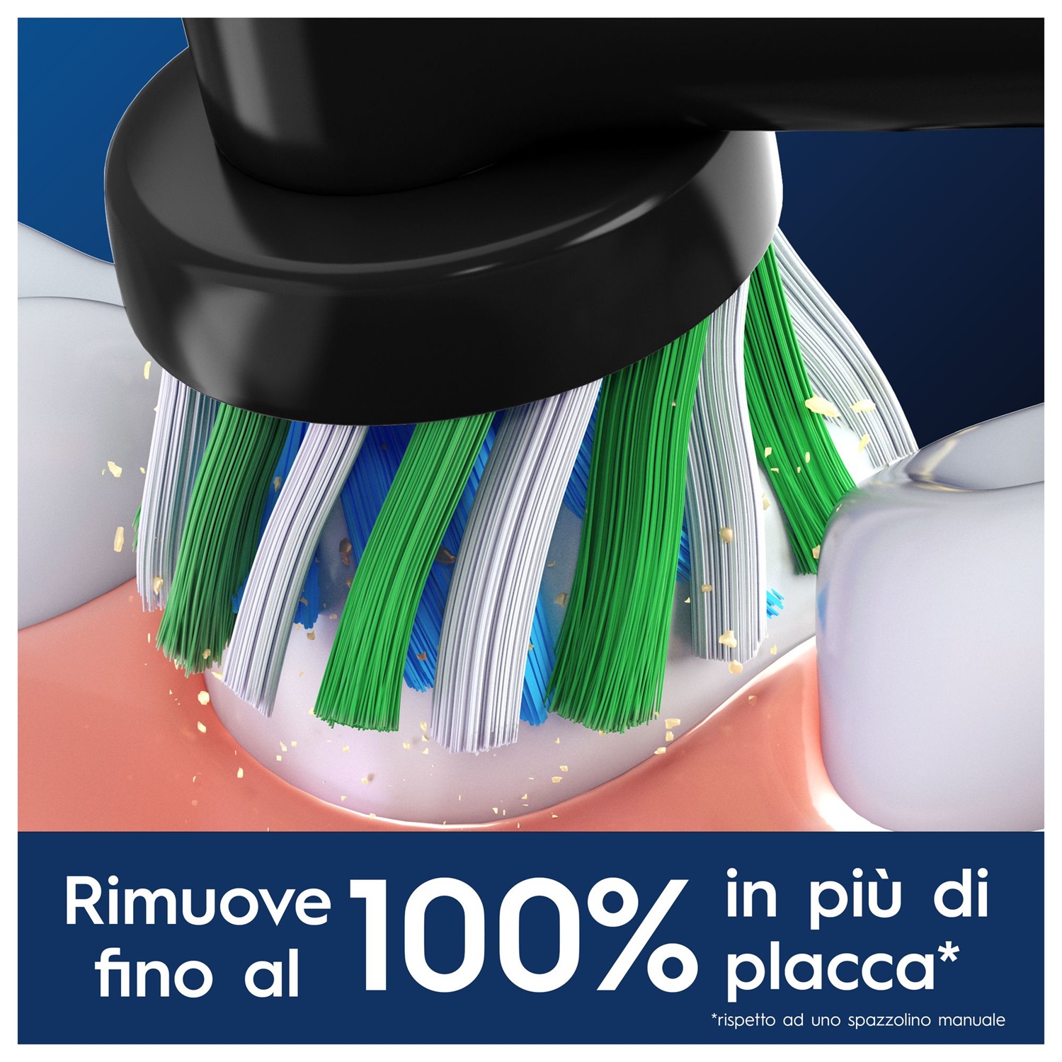 Oral-B Testine Di Ricambio Pro Cross Action Black, 3 Pezzi - Setole Angolate per Pulizia Profonda