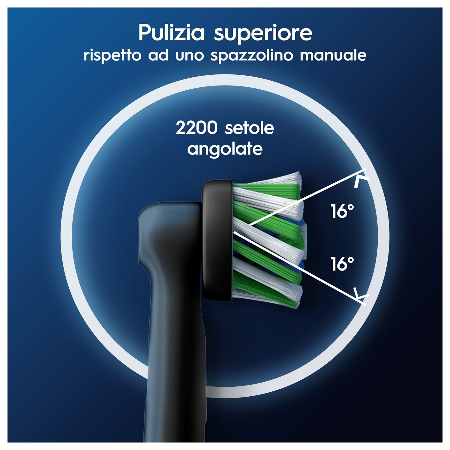 Oral-B Testine Di Ricambio Pro Cross Action Black, 3 Pezzi - Setole Angolate per Pulizia Profonda