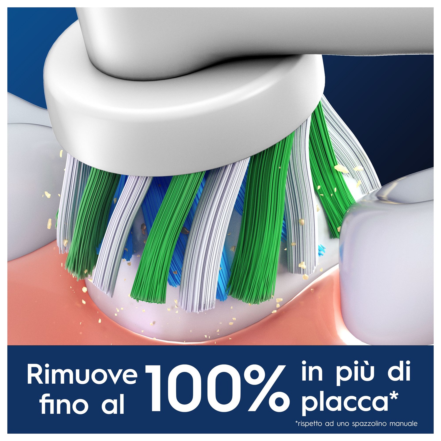 Oral-B Pro Cross Action Testine di Ricambio 3 Pezzi Bianco - Setole a X Angolate per Pulizia Superiore