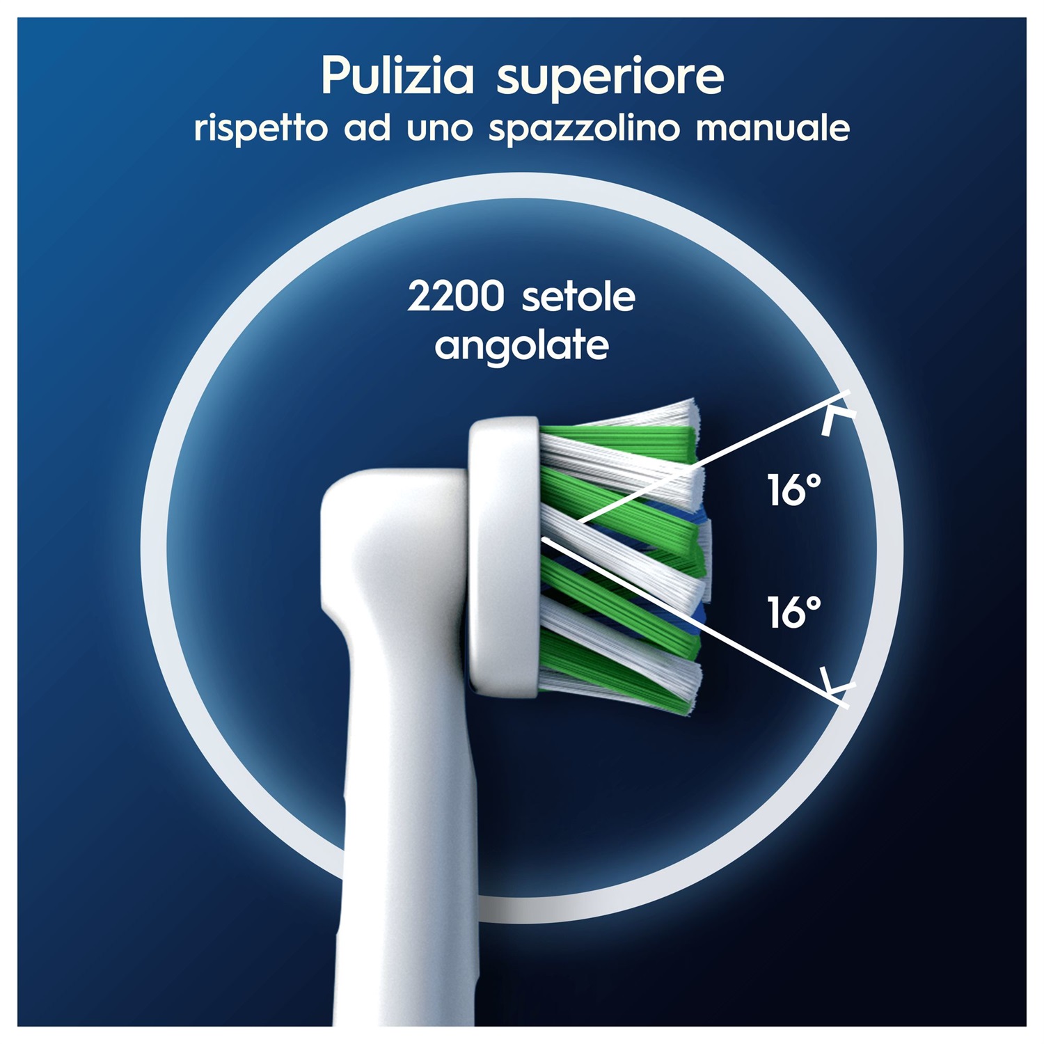 Oral-B Pro Cross Action Testine di Ricambio, Confezione da 5 Pezzi con Setole Angolate per Pulizia Profonda