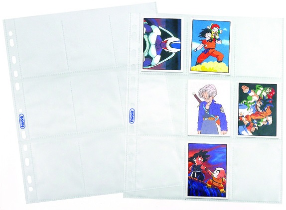 Favorit Buste Porta Figurine 100460157 - Confezione da 10 Pezzi, Formato Interno 6,5x9 cm, 9 Tasche Aperte in Alto, Realizzate in Polipropilene di Alto Spessore