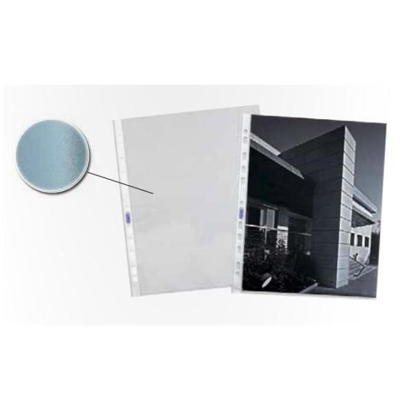 Favorit Buste a Foratura Universale 22 x 30 cm in Polipropilene Buccia d'Arancia - Spessore Medio - Confezione da 100 Pezzi