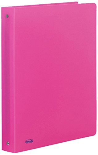 Favorit Raccoglitore ad Anelli A4 Fucsia Fluo - 4 Anelli Tondi da 30 mm - Formato 22x30 cm