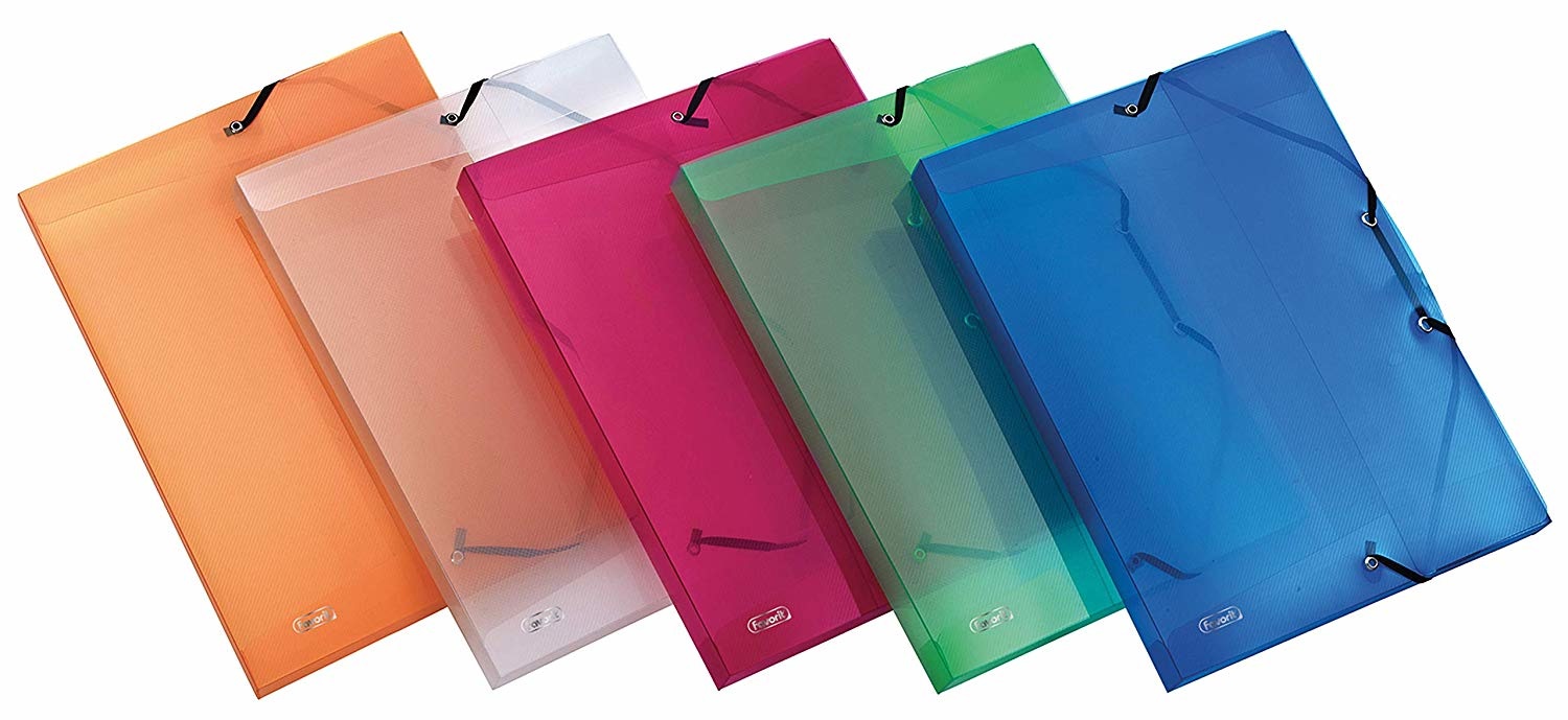 Favorit Cartella 3 Lembi con Elastico Lumina - 24x32 cm - Trasparente - Dorso 2,5 cm