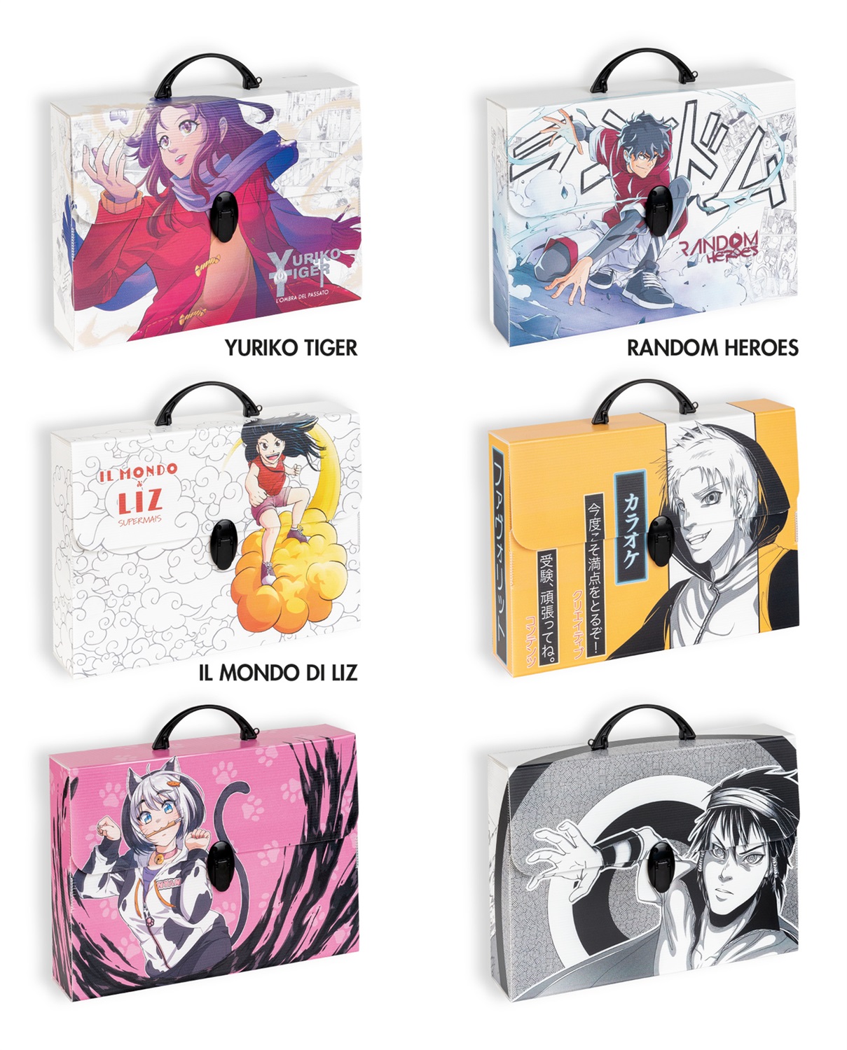 Favorit Valigetta Polipropilene Alveolare Manga 37,5x27x8 cm - 6 Fantasie Assortite con Chiusura a Clip