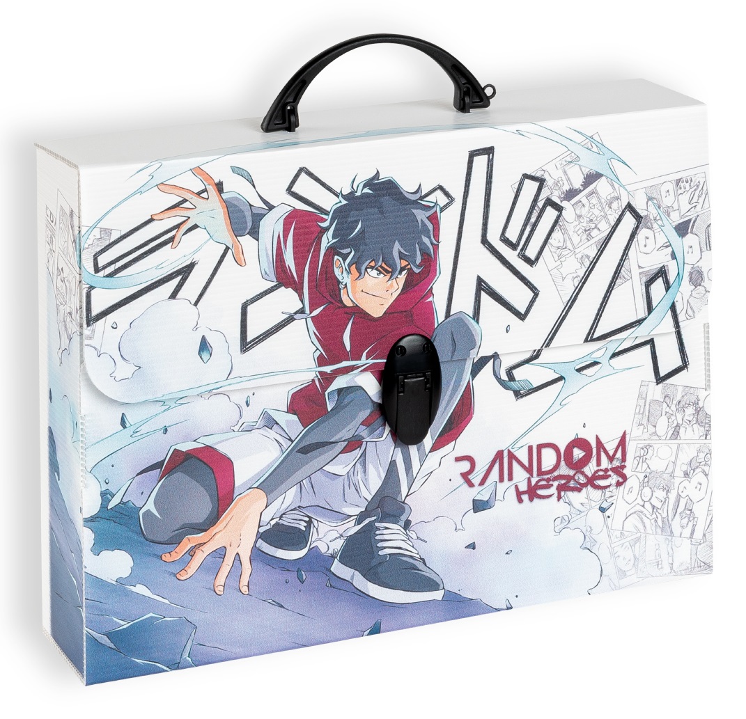 Favorit Valigetta Polipropilene Alveolare Manga 37,5x27x8 cm - 6 Fantasie Assortite con Chiusura a Clip