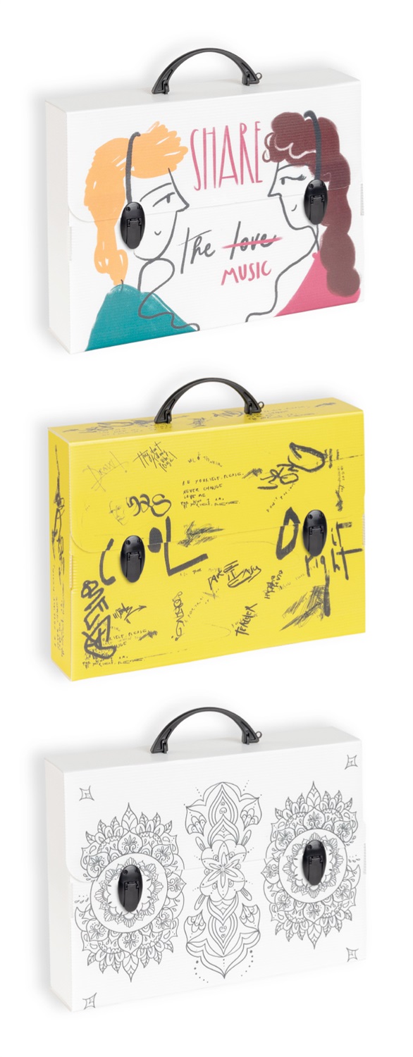 Favorit Valigetta in Polipropilene Alveolare 37,5x27x8 cm con Stampa Alta Risoluzione e Chiusura a Clip