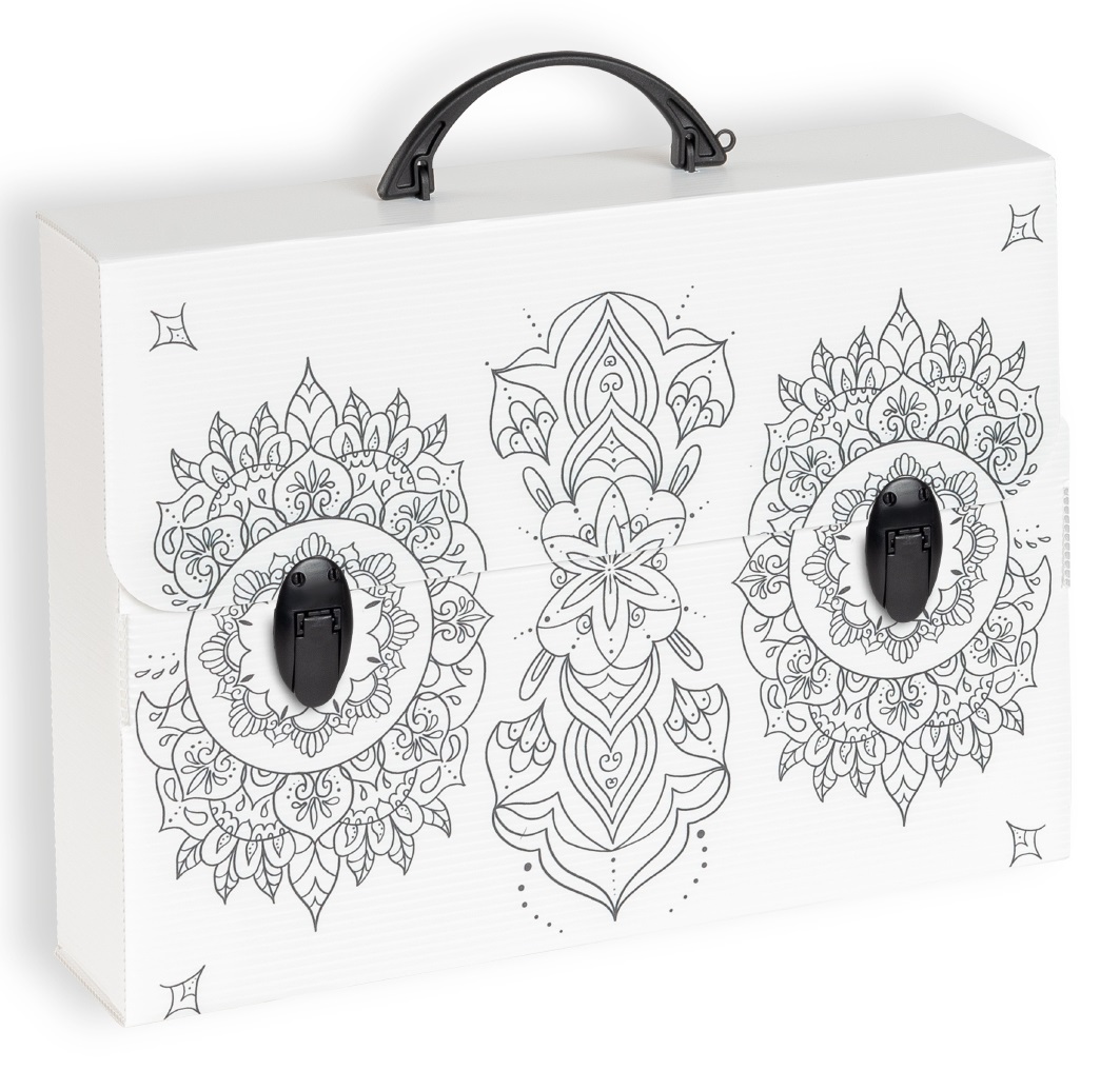 Favorit Valigetta in Polipropilene Alveolare 37,5x27x8 cm con Stampa Alta Risoluzione e Chiusura a Clip