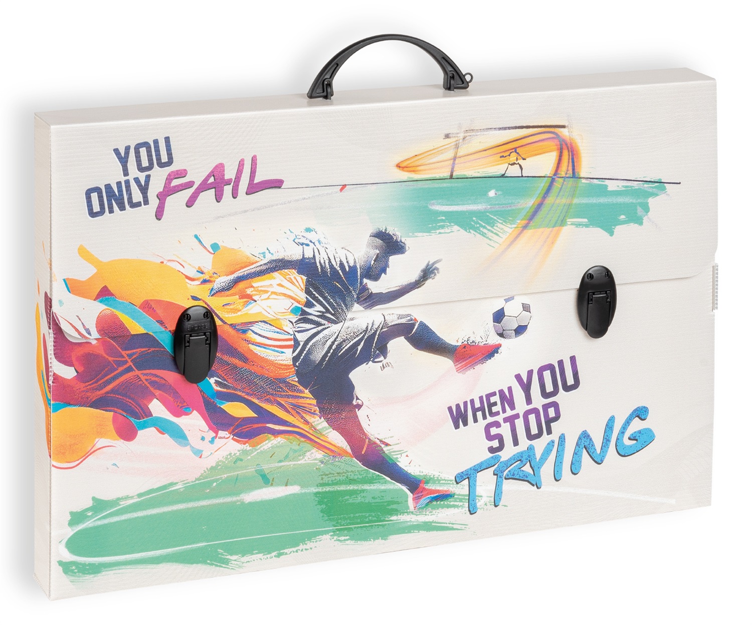 Favorit Valigetta Polipropilene Alveolare Sport - 56,5x36,5x5,5 cm - 2 Chiusure - 6 Fantasie Assortite