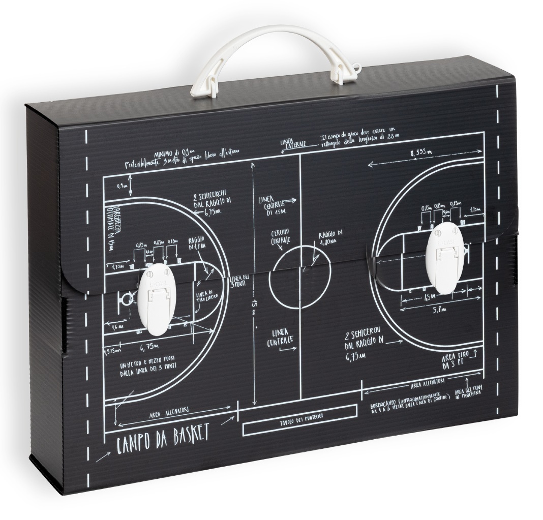 Favorit Valigetta Sport in Polipropilene Alveolare 37,5x27x8 cm con Chiusura a Clip e Fantasie Assortite