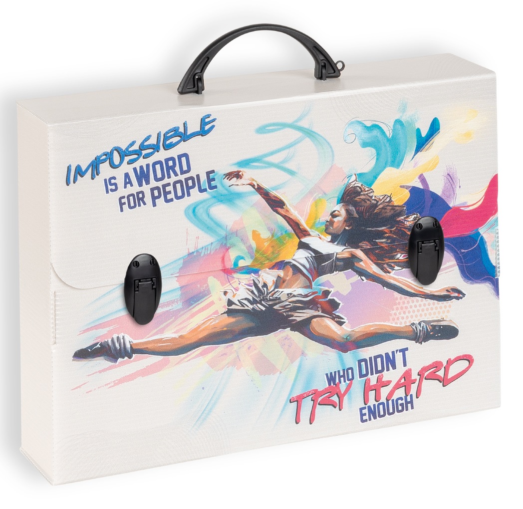 Favorit Valigetta Sport in Polipropilene Alveolare 37,5x27x8 cm con Chiusura a Clip e Fantasie Assortite