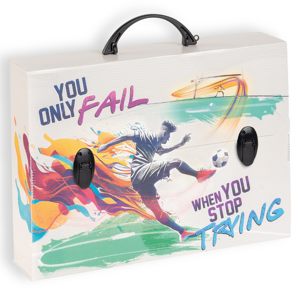 Favorit Valigetta Sport in Polipropilene Alveolare 37,5x27x8 cm con Chiusura a Clip e Fantasie Assortite