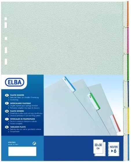 Favorit Separatore in Polipropilene Grigio - 12 Tacche Personalizzabili - Formato Interno 22x30 cm