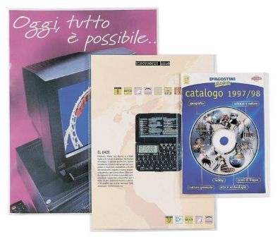 Favorit 100460086 - Buste Senza Foratura Upocket in Polipropilene Trasparente, 25 Pezzi, 7,5 x 11 cm