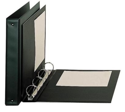 Favorit Raccoglitore Personalizzabile A3 Nero - Formato Interno 35x50 cm, 4 Anelli Tondi Ø 30 mm