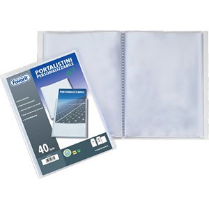 Favorit Portalistino Personalizzabile 50 Buste Fisse Lisce 15x21 cm Trasparente in Polipropilene