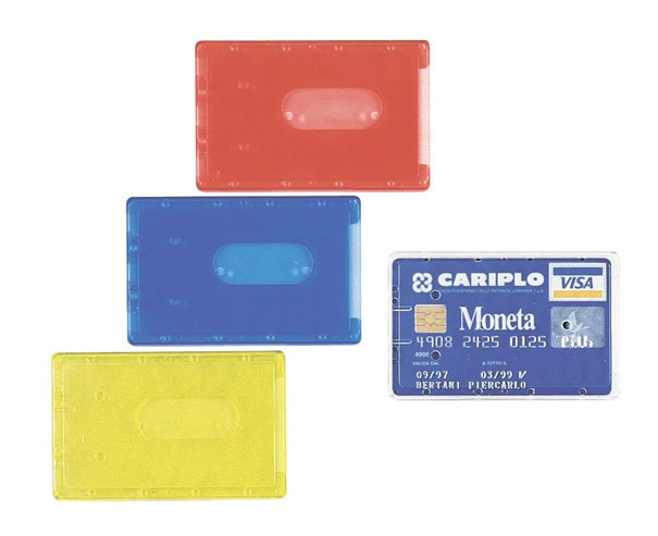 Favorit Porta Biglietti Rigido CF100 - Confezione da 100 Pz, Trasparente, 8,5x5,4 cm