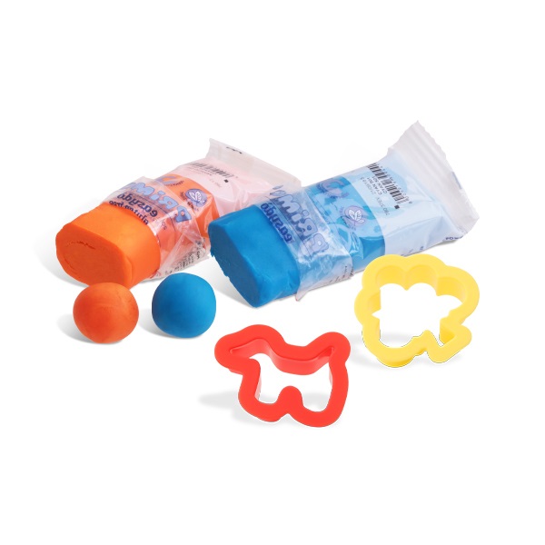 Primo Pasta Modellabile Easydò - 10 Panetti da 100 g in 10 Colori Assortiti con Accessori (6 Formine, 8 Stampini, 1 Mattarello) - Gluten Free